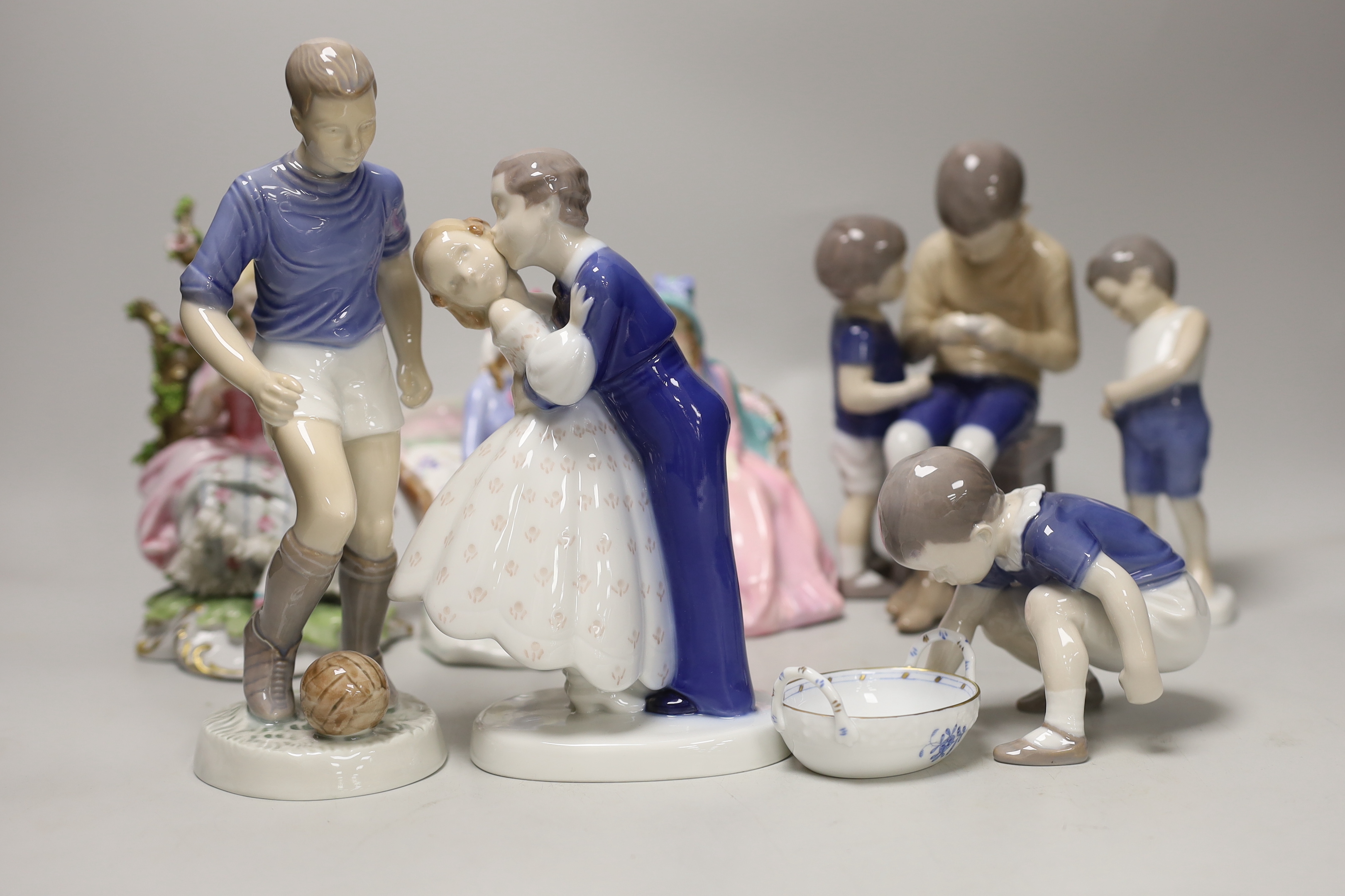 A group of Bing & Grondahl, Doulton etc figures